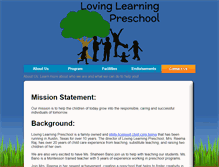 Tablet Screenshot of lovinglearningpreschool.com
